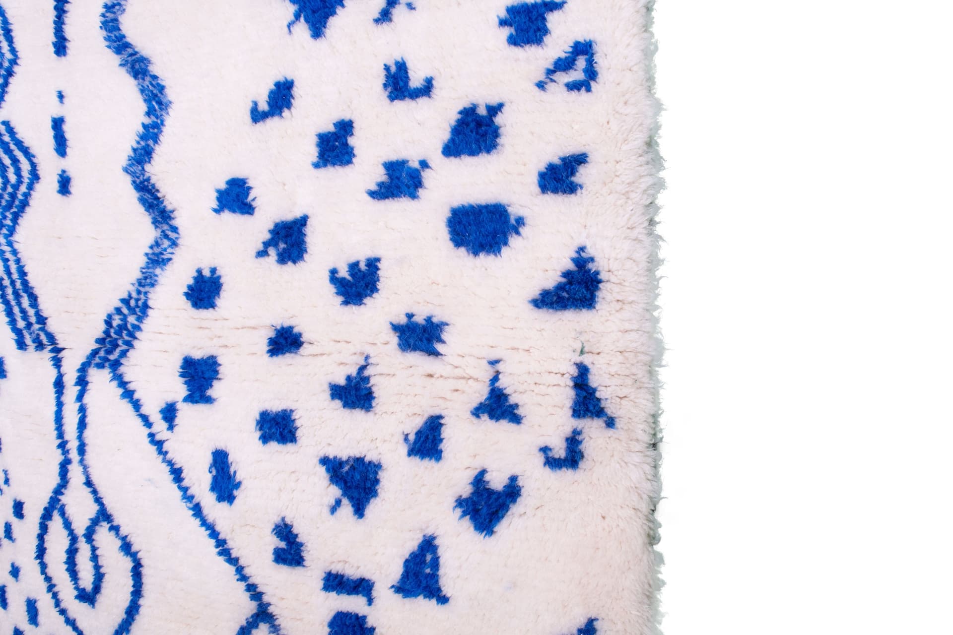 Blue Abstract Beni Ourain Rug