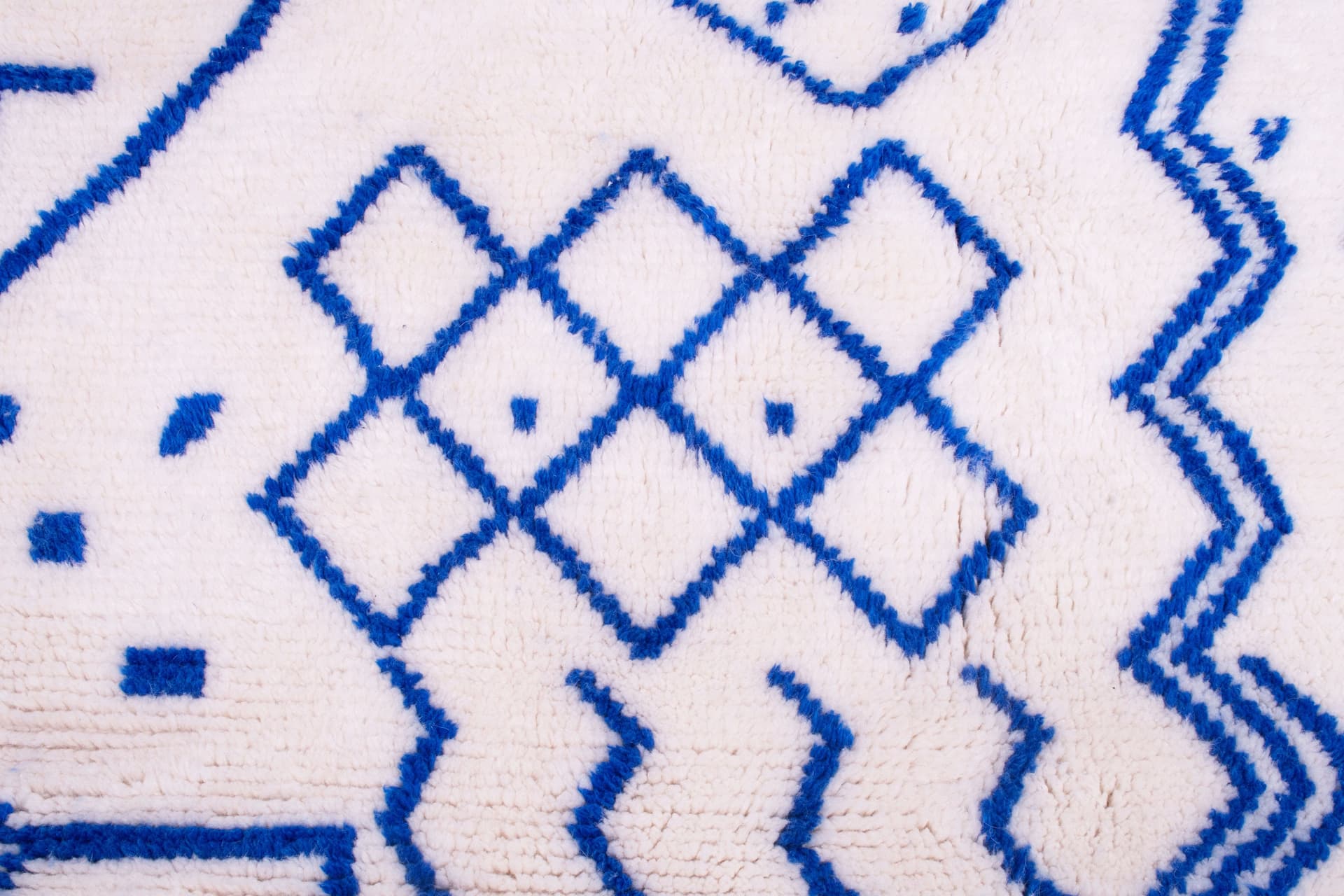 Blue Abstract Beni Ourain Rug