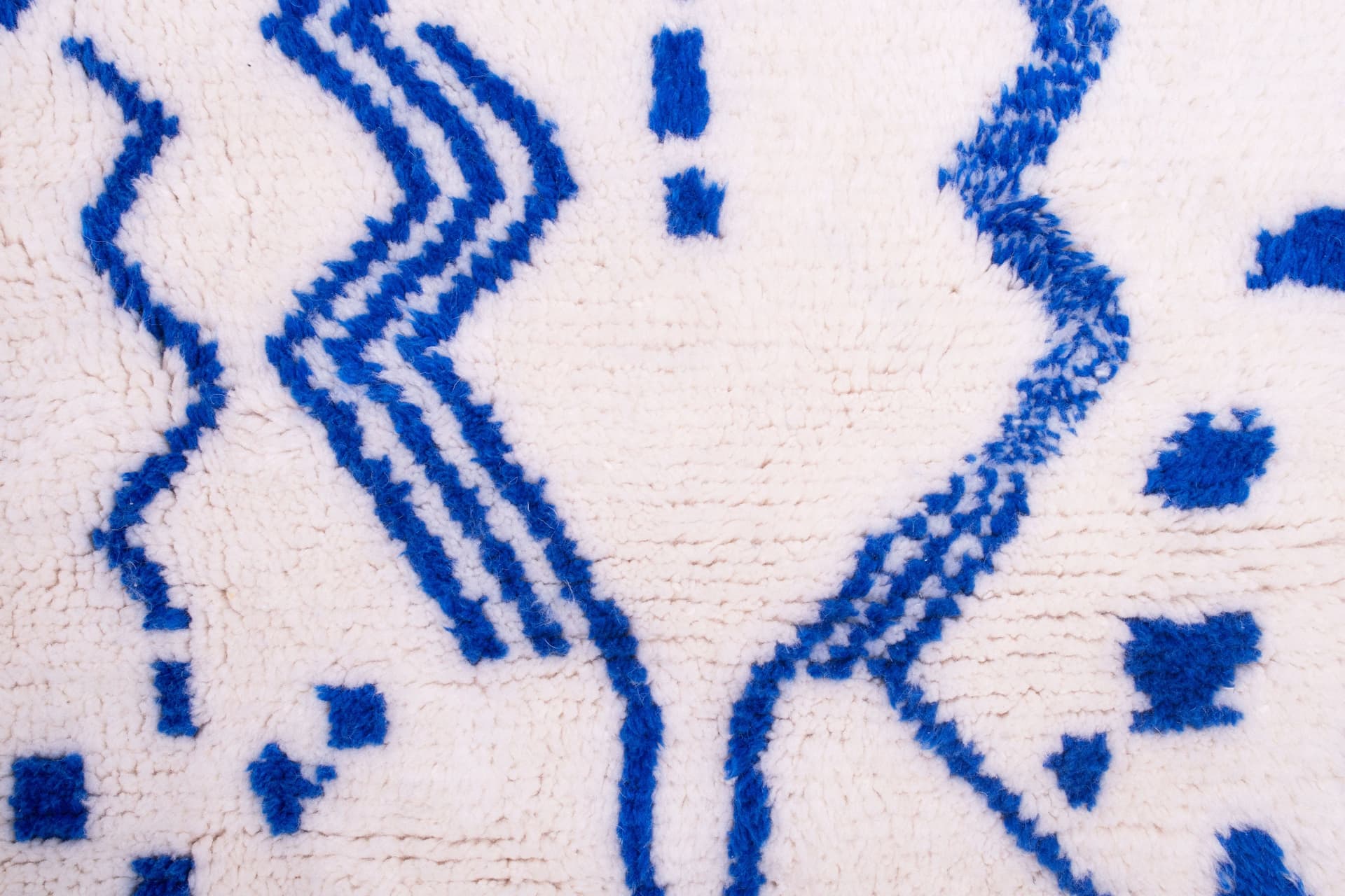 Blue Abstract Beni Ourain Rug