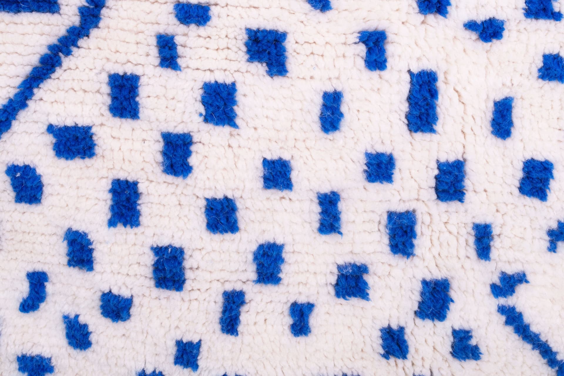 Blue Abstract Beni Ourain Rug
