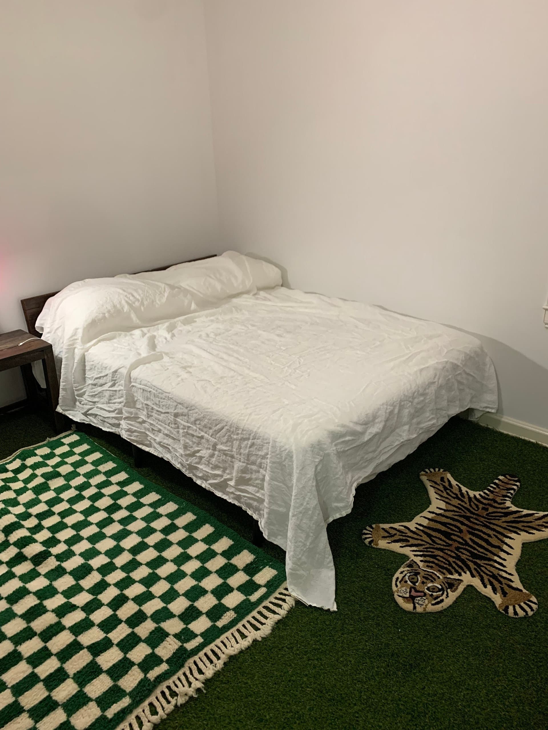 Green Ivory Checkered Rug