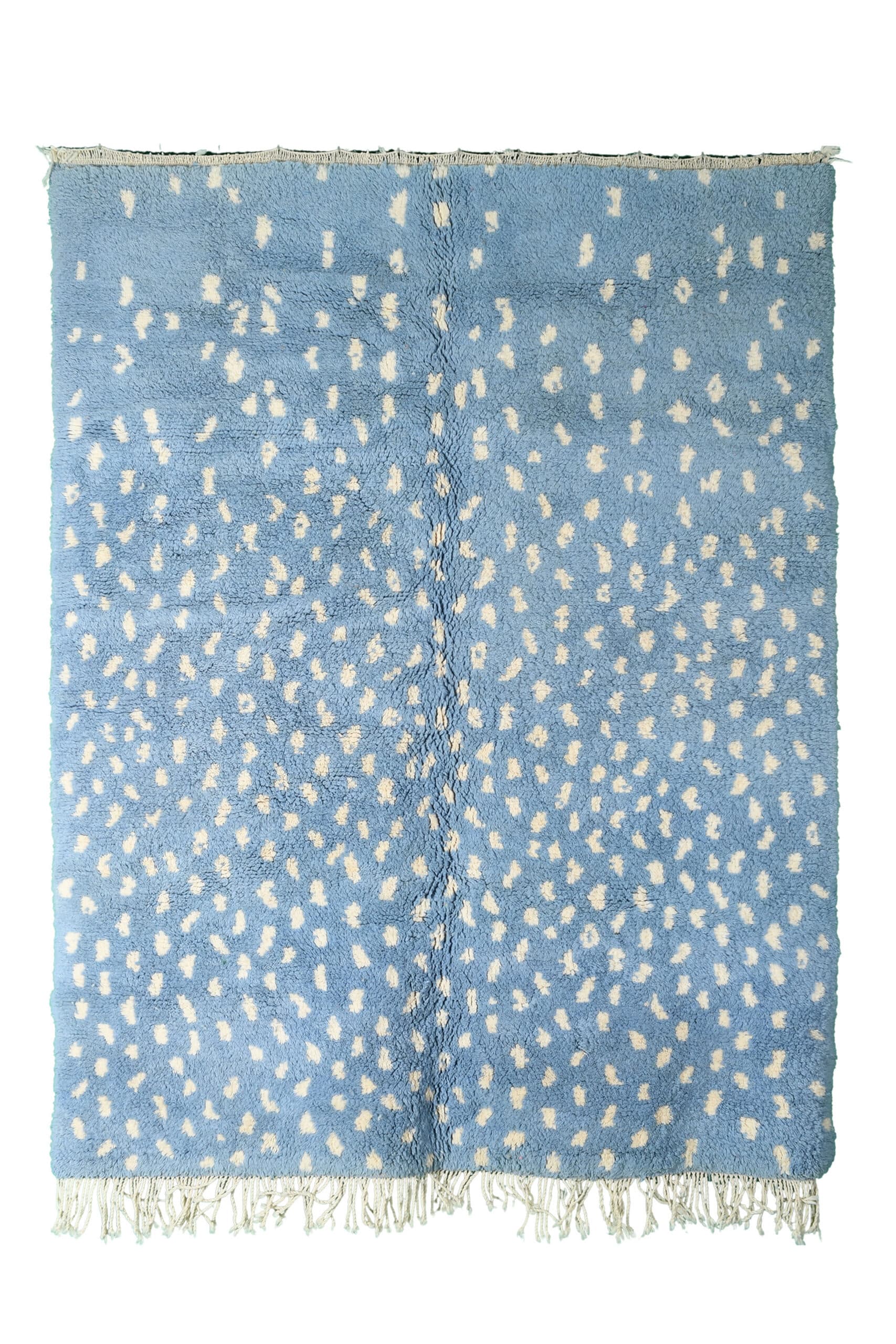 Blue Speckled Shag Rug