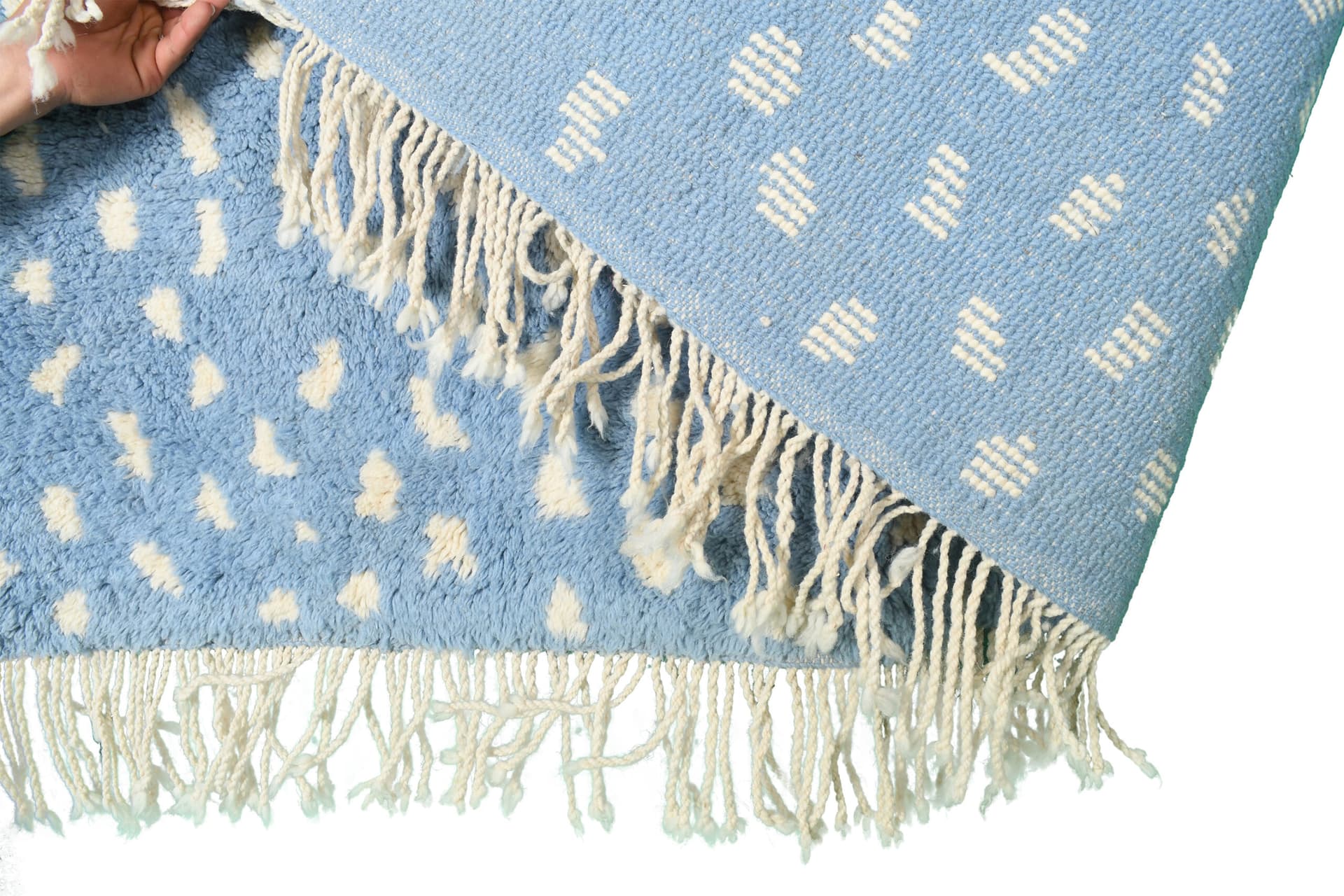 Blue Speckled Shag Rug