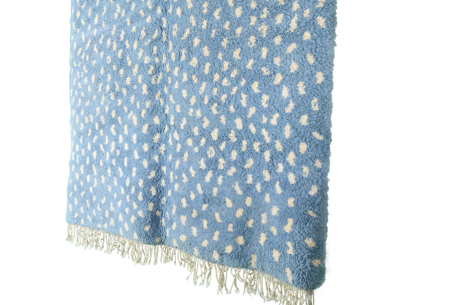 Blue Speckled Shag Rug