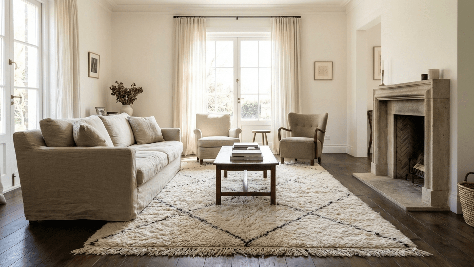 → Tapis Beni Ourain – WOO-56117