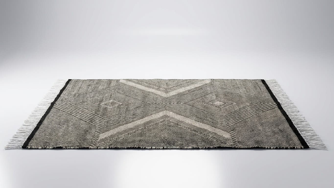 Handmade Wool Kilim Rug Boho Style for Living Room or Bedroom