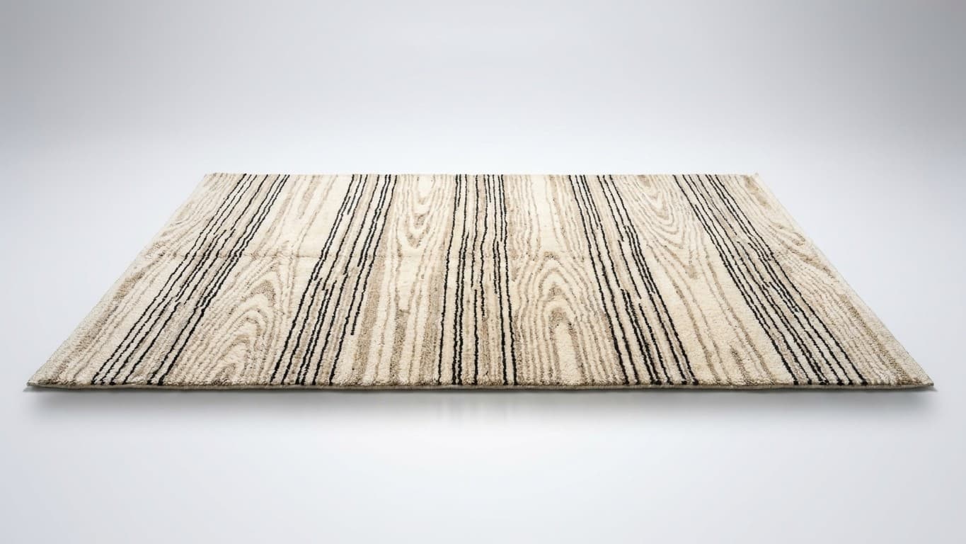 Handmade Wool Rugs Beni Mrirt Boho Minimalist Home Decor