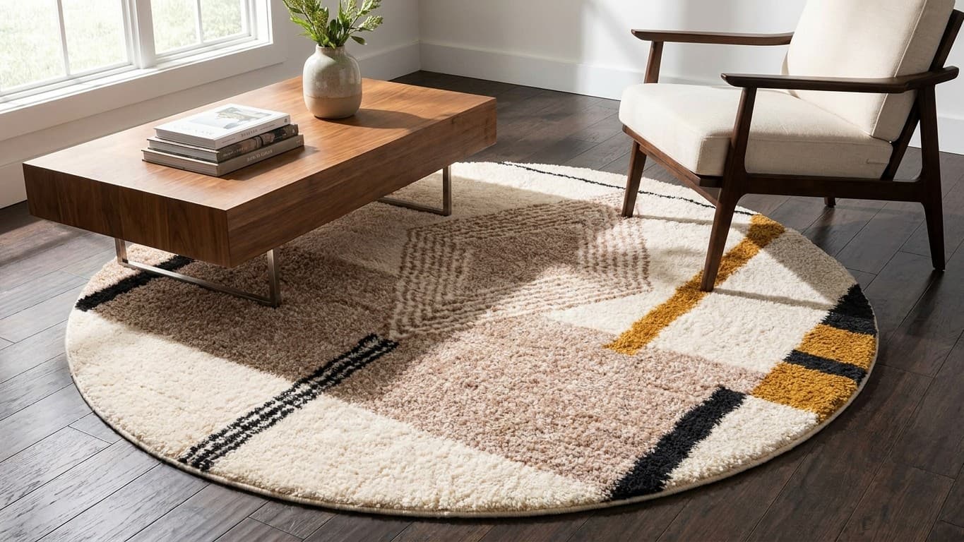 Handmade Wool Rugs for Living Room Decor - Boho Style Custom Size