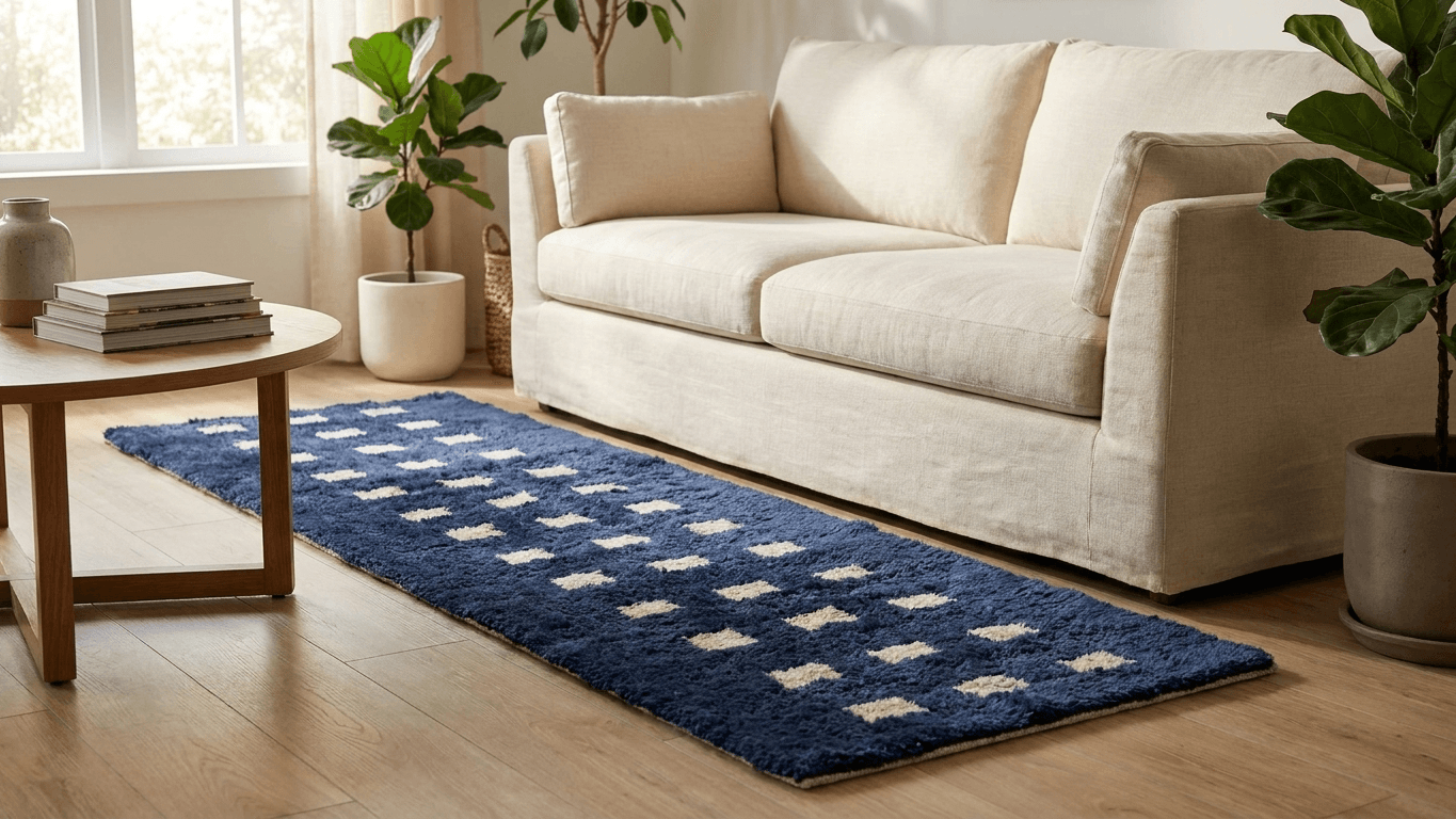 Handmade Wool Rug Boho Living Room Decor