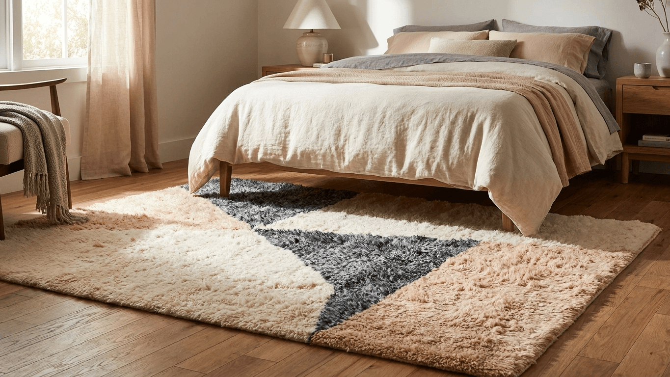 Handmade Wool Rug Boho Living Room Decor