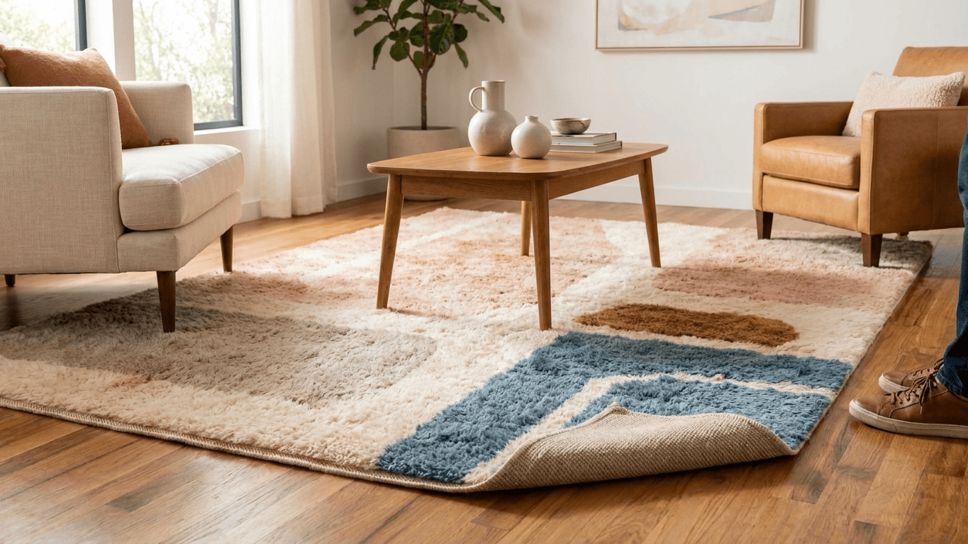 Handmade Wool Rug Beni Mrirt Boho Living Room Decor