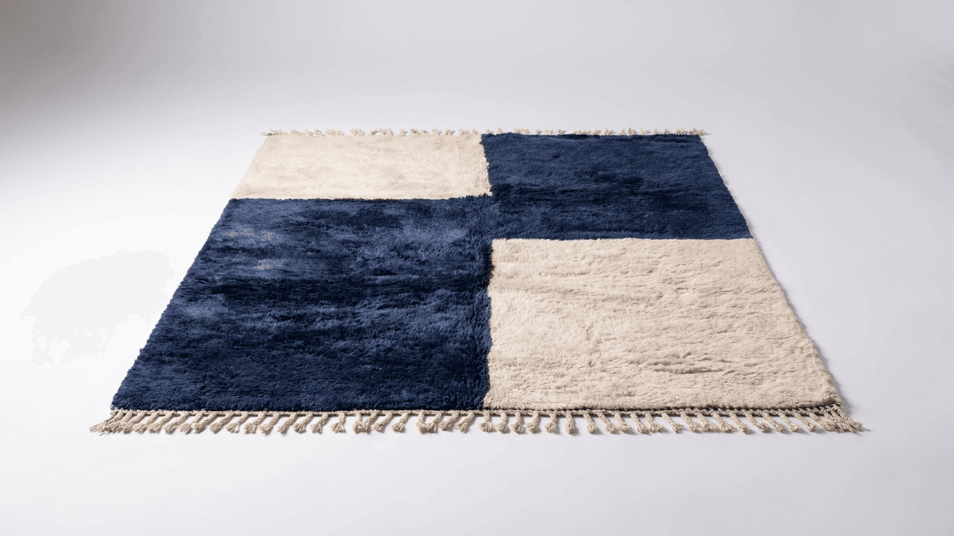 Handmade Wool Rugs, Custom Size Beni Mrirt, Boho Living Room Decor