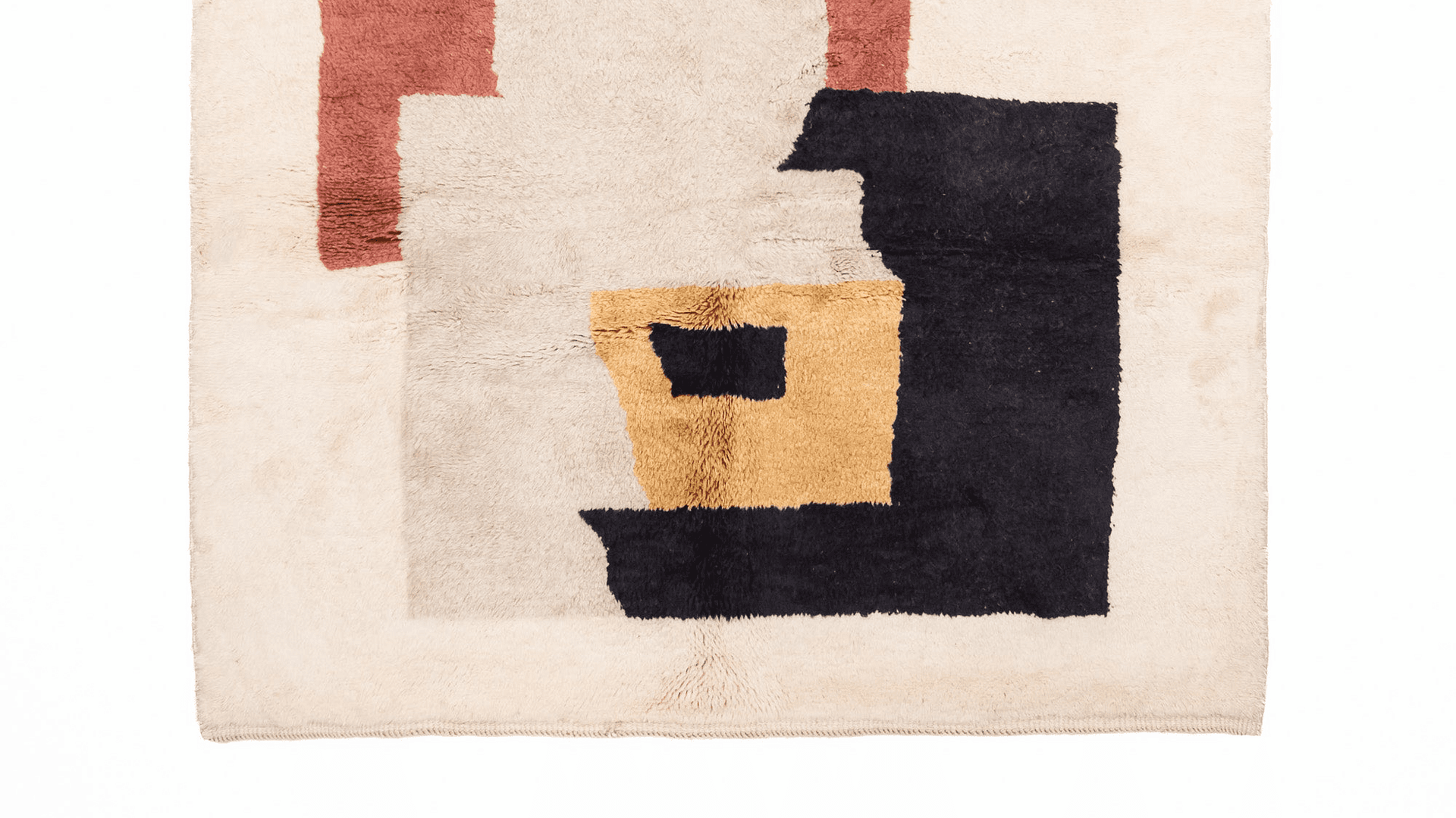 Handmade Wool Beni Mrirt Rug - Custom Size Modern Boho Living Room