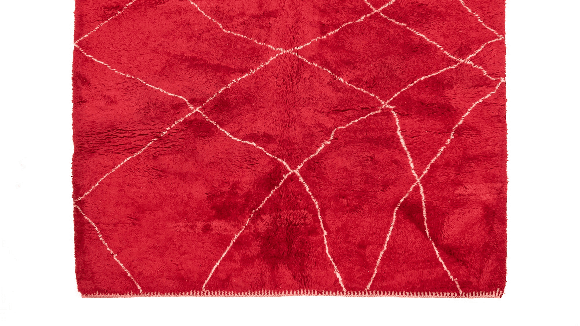 Handmade Wool Beni Mrirt Rug Custom Size Boho Living Room Decor