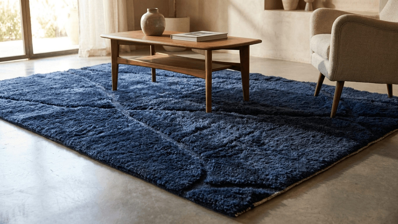 Handmade Wool Rugs Beni Mrirt Custom Size Modern Living Room