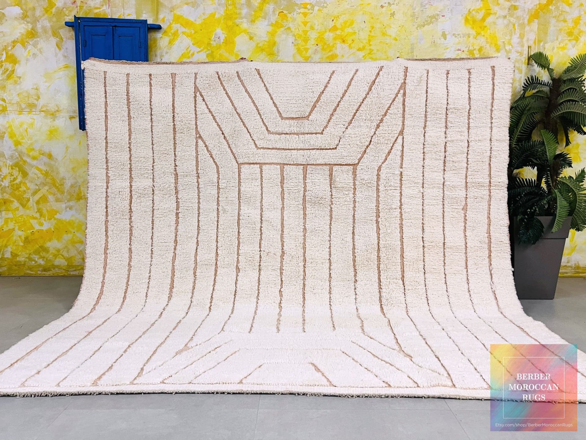 Berber rug, Tapis Berbere, Moroccan rug Hand knotted, Beni ourain rug, all wool berber rug, Custom rug, handmade rug, Genuine lamb wool