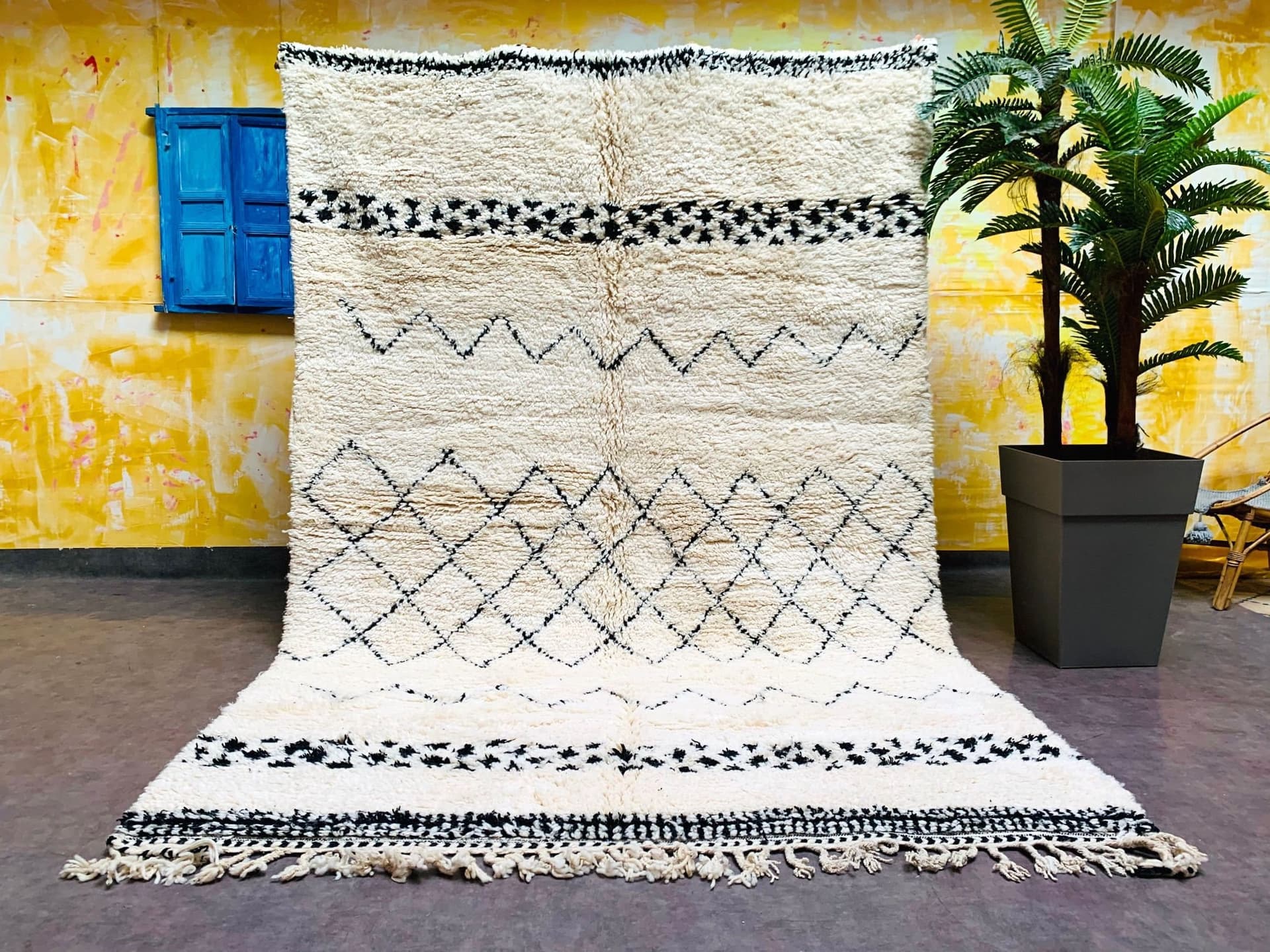 Beni ourain rug, Authentic Moroccan rug, Berber carpet, Genuine Wool rug, Handmade rug, Beni ourain style, Area rug, Tapis berbere, Teppich