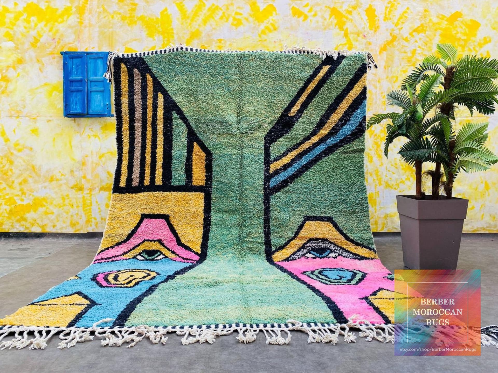 Mint Multicolor Abstract Rug